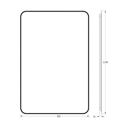 Зеркало с подсветкой Defesto AURA DF 2970 80х120 подвесное