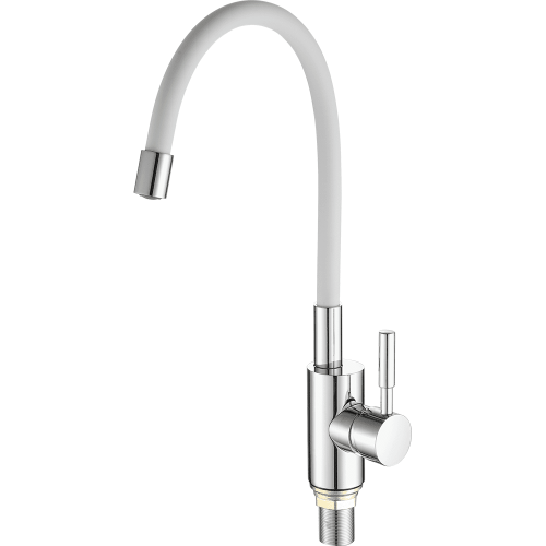 Смеситель для кухни Fashun A4053+B03 на мойку белый/хром - фото 2