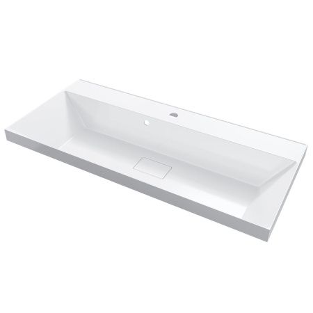 Раковина из искусственного камня Uperwood Classic New 291021041 100х50 полувстраиваемая цвет белый