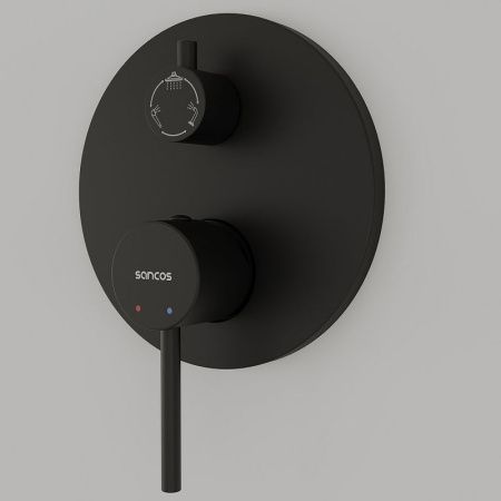 Душевая система Sancos Select SC3004MB встраиваемая в стену цвет черный