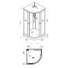 Душевая кабина Тритон Ультра Щ0000061843 90х90 четверть круга с крышей ориентация универсальная