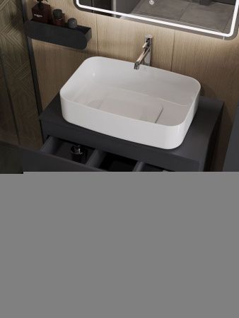 Тумба с раковиной Orange Line Li-80TugMDF+B07-600W 80х50