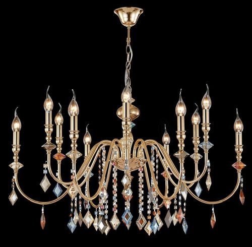 Люстра подвесная Crystal Lux Mercedes (Мерцедес) MERCEDES SP6+6 GOLD/COLOR - фото 3