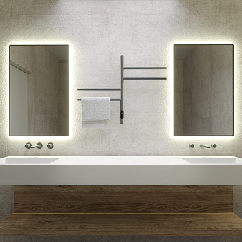 Полотенцесушитель Vincea VTD-1S1CGE 43х60 электрический графит