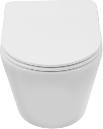 Унитаз подвесной Logan 00342543 белый с сиденьем микролифт безободковый смыв торнадо