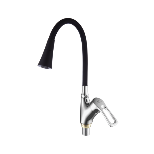 Смеситель для кухни Fashun A4466+A7350 на мойку хром/черный - фото 2