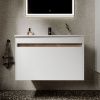Тумба под раковину Sancos Smart SM80W 80х50 подвесная цвет белый