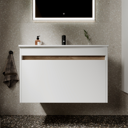 Тумба под раковину Sancos Smart SM80W 79х45х50 настенная - фото 4
