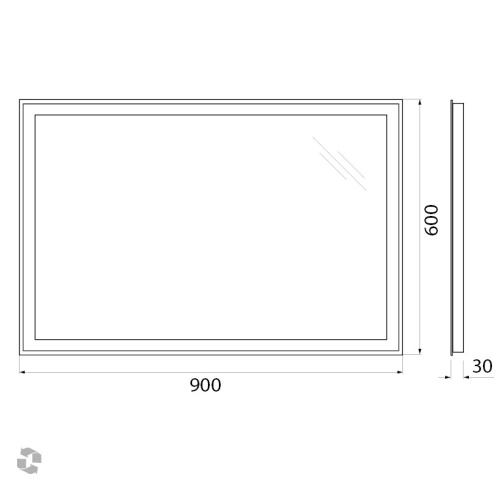 Зеркало BelBagno SPC-GRT-900-600-LED-BTN 90х60 - фото 5