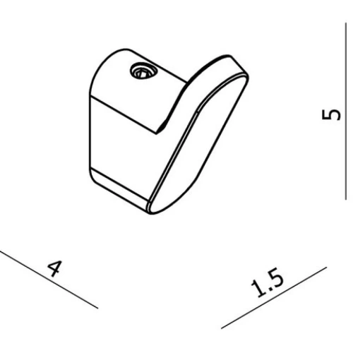 Крючок одинарный Langberger Accessories 33031A - фото 2