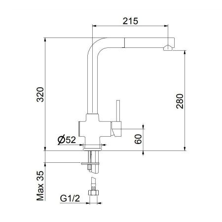 Смеситель для кухни Webert LS940302560 на мойку черный