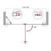 Душевая дверь BelBagno ETNA ETNA-B-12-60/60-C-Cr 120х195 стекло прозрачное профиль хром