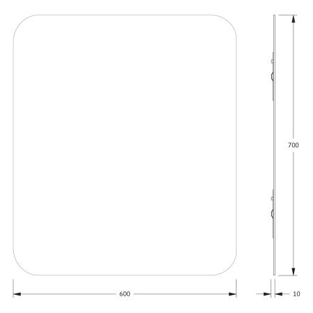 Зеркало Evoform Primary BY 0113 60х70 подвесное