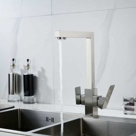 Смеситель для кухни Shevanik S148L на мойку сатин