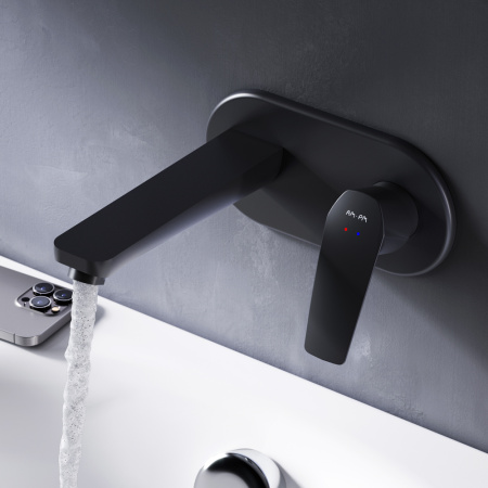 Смеситель Am.Pm Gem F90A72222 встраиваемый в стену черный без термостата