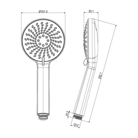 Душевая лейка LeMark LM8150C цвет хром