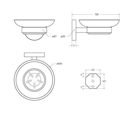 Мыльница CEZARES RELAX RELAX-SODS-BORO
