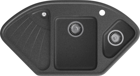 Кухонная мойка Granfest Corner C-1040E графит 104х56 цвет графит поверхность матовая