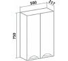 Шкаф Runo БАРСЕЛОНА УТ000002340 50х80 подвесной цвет белый