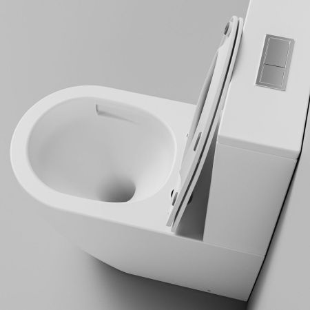 Унитаз напольный с бачком Grossman Торнадо GR-4494MSQ белый с сиденьем микролифт безободковый смыв торнадо