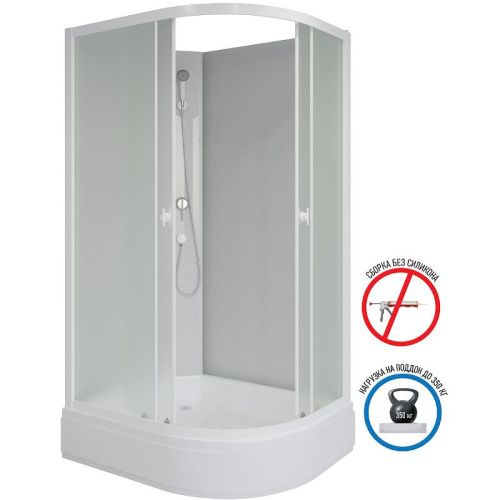 Душевая кабина Niagara Promo P110/80/26L/MT/BK 110х80 асимметричная без крыши ориентация левая - фото 2