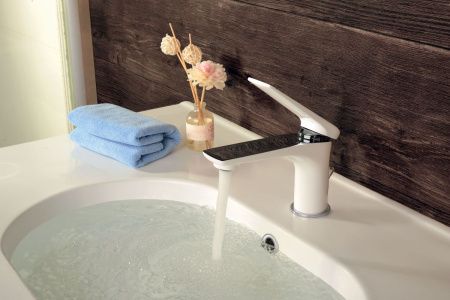 Смеситель LeMark Allegro LM5906CW на раковину белый/хром