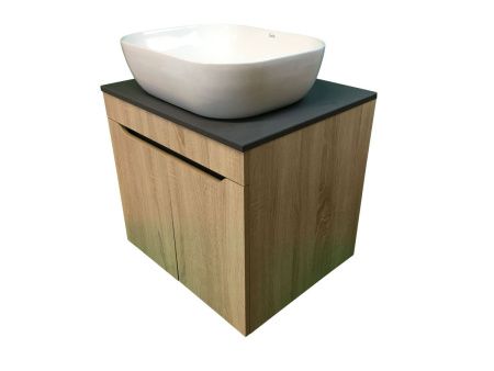 Тумба с раковиной Sintesi STL.W7023_SIN-LVB-APP-403 60х60 подвесная цвет коричневый