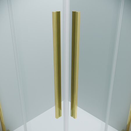 Душевая дверь Grossman Galaxy 1/2.K33.01.80.32.00 80х195 стекло прозрачное профиль золото глянцевое