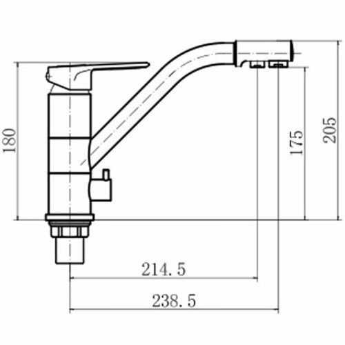 Смеситель для кухни Fashun A4304 на мойку хром - фото 3