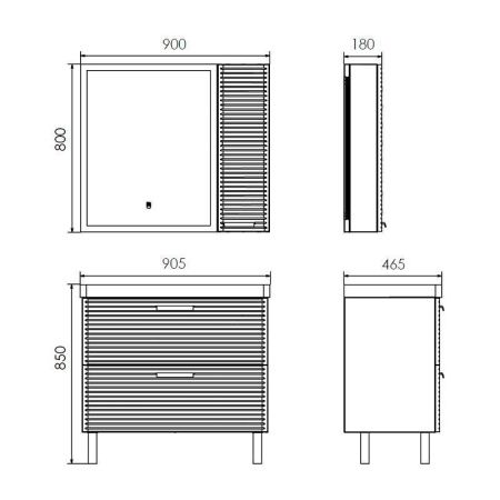 Тумба с раковиной Comforty Танжер 00-00019535CF 90х50 напольная цвет белый