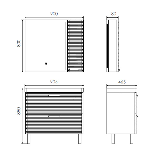 Тумба с раковиной Comforty 00-00019535CF 90,5x46,5x85 - фото 2