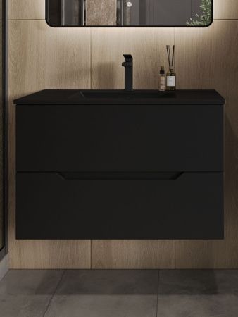 Тумба с раковиной Orange Line Li-80Tub+BLRA 80х50