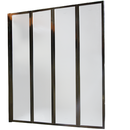 Душевая шторка на ванну Cerutti SPA BOUNA 131х139 стекло матовое профиль хром глянцевый ориентация универсальная