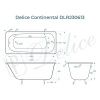 Ванна чугунная Delice Continental DLR230613 170х70 пристенная прямоугольная без ножек
