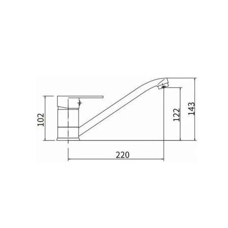 Смеситель для кухни Fashun A54205 на мойку сатин