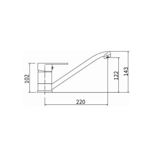Смеситель для кухни Fashun A54205 на мойку сатин - фото 3