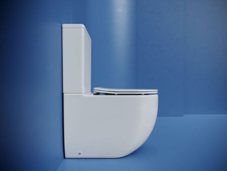 Унитаз напольный с бачком Ceramica Nova METROPOL CN4001T белый с сиденьем микролифт безободковый смыв торнадо