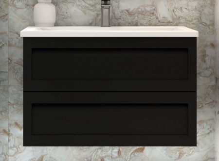 Тумба под раковину Art&Max PLATINO AM-Platino-1000-2C-SO-NM 100х50 подвесная цвет черный
