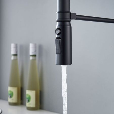 Смеситель для кухни Shevanik S123H-3 на мойку черный