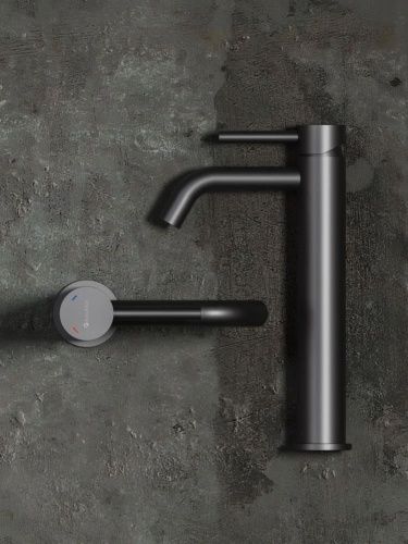 Смеситель Knotlor ECLIPSE SS-20/GM на раковину вороненая сталь - фото 5