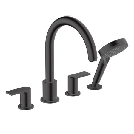 Смеситель Hansgrohe 71456670 на борт ванны черный матовый