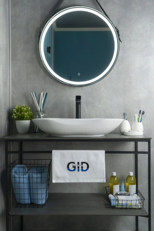 Раковина керамическая Gid Lago 51128 70х40 накладная цвет белый без отверстий под смеситель