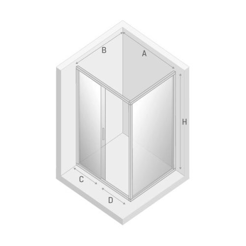 Душевой уголок New Trendy NEW CORRINA Chrome D-0251A/D-0079B 130х90 стекло прозрачное профиль хром без поддона - фото 3