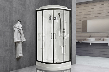 Душевая кабина Royal Bath HK RB90HK1-T-BL Practic 90х90 четверть круга с крышей ориентация универсальная Душевая кабина Royal Bath HK RB90HK1-T-BL Practic 90х90 четверть круга с крышей ориентация универсальная