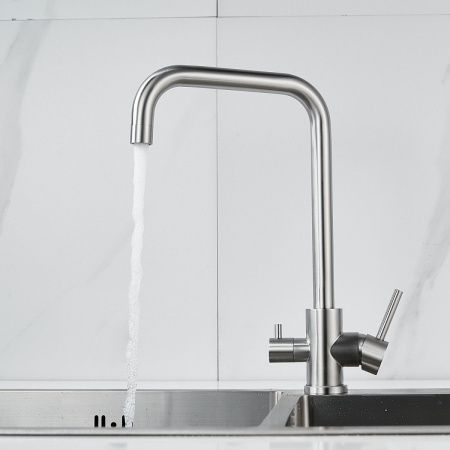 Смеситель для кухни Raffine F118L на мойку сатин