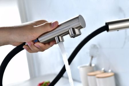 Смеситель для кухни Paulmark SERPENTINE Se213222-BS на мойку никель