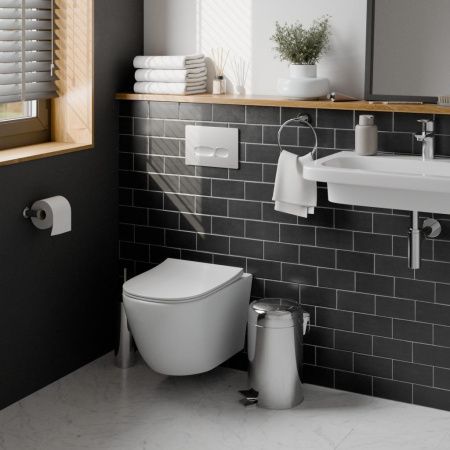 Комплект унитаз с инталляцией и клавишей смыва Iberica Blanca BILBAO ALTO IB001.BLA.234.214