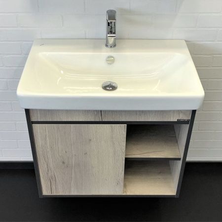 Тумба с раковиной Comforty Вена 00-00008929CF 70х50 подвесная цвет серый