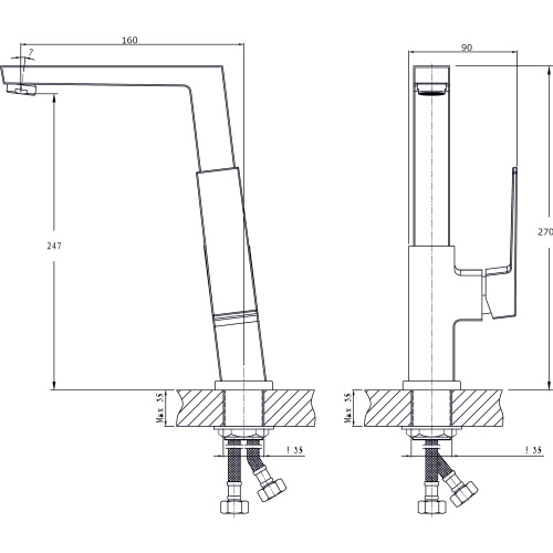Смеситель для кухни Rush Thira TR3635-23 на мойку хром - фото 2