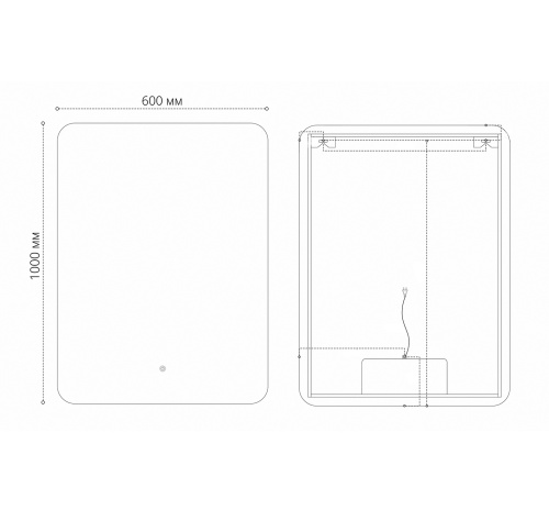 Зеркало в ванную Grossman ELEGANS-промо 17601001 60х100 - фото 3